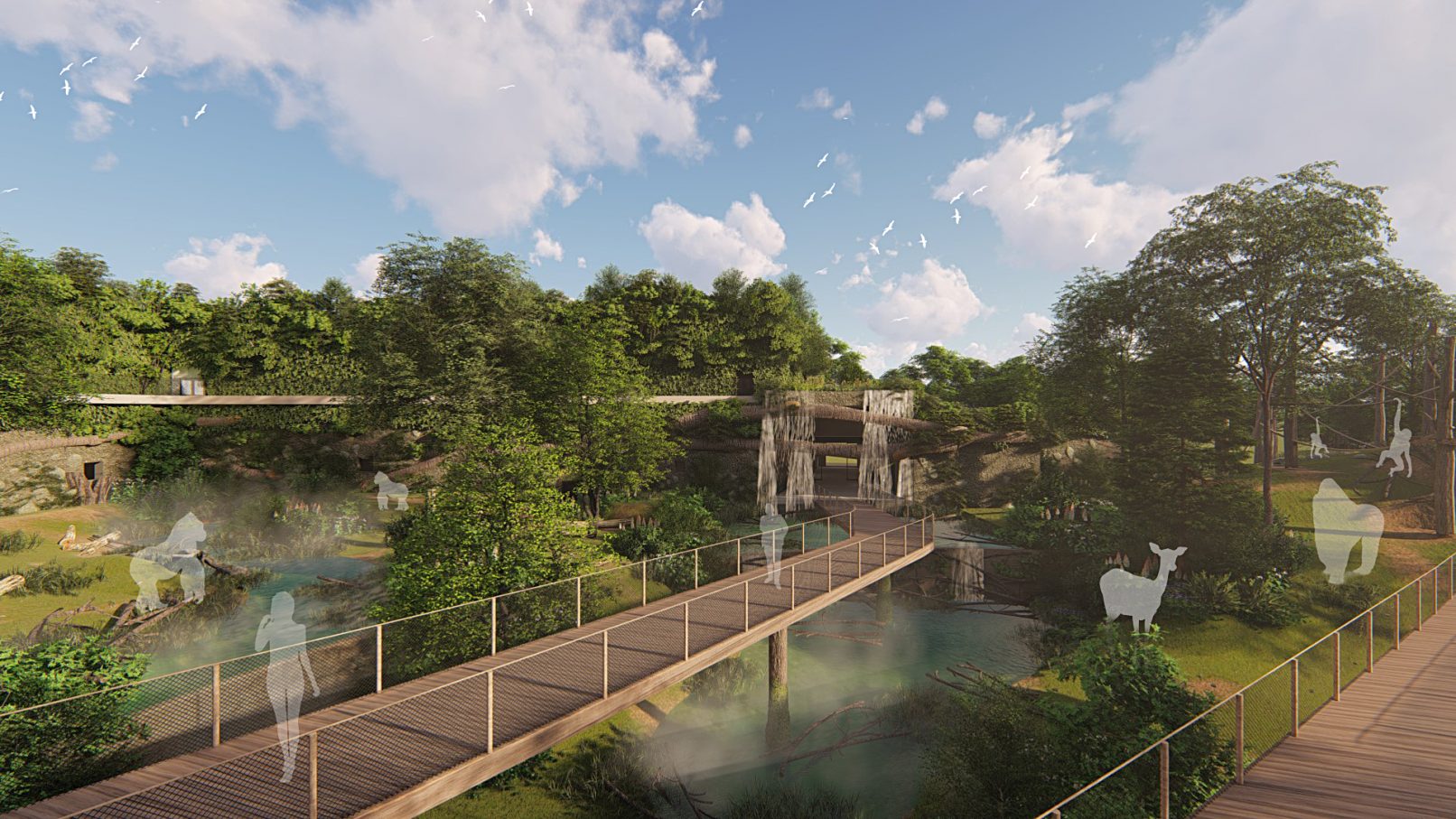 Wybiegi zewnętrzne - wizualizacja: Ewelina Pochodyła (Malinowski Design)