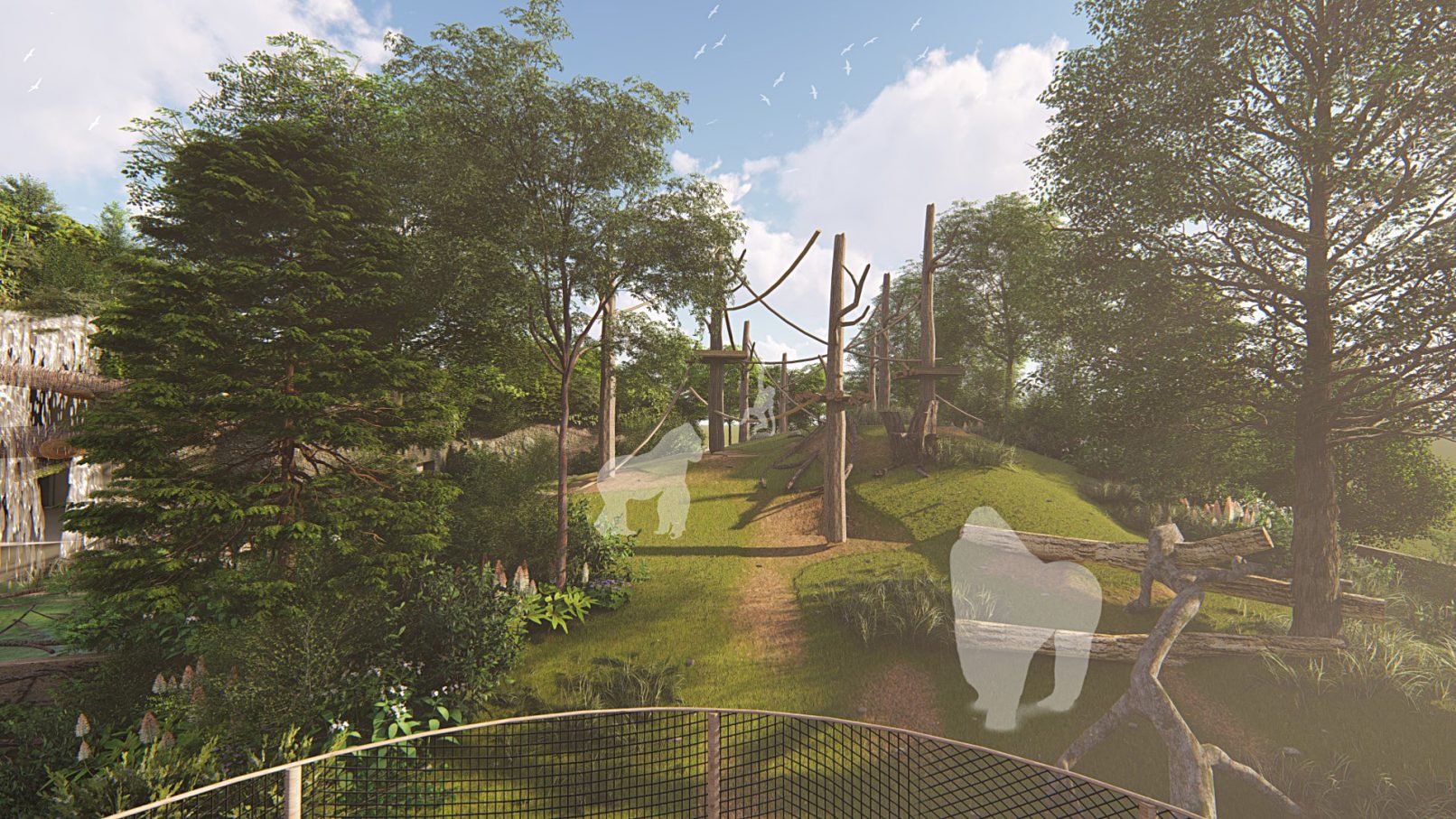 Wybiegi zewnętrzne - wizualizacja: Ewelina Pochodyła (Malinowski Design)