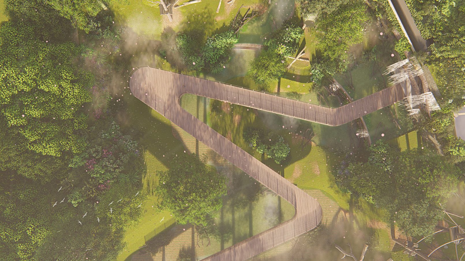 Wybiegi zewnętrzne - wizualizacja: Ewelina Pochodyła (Malinowski Design)