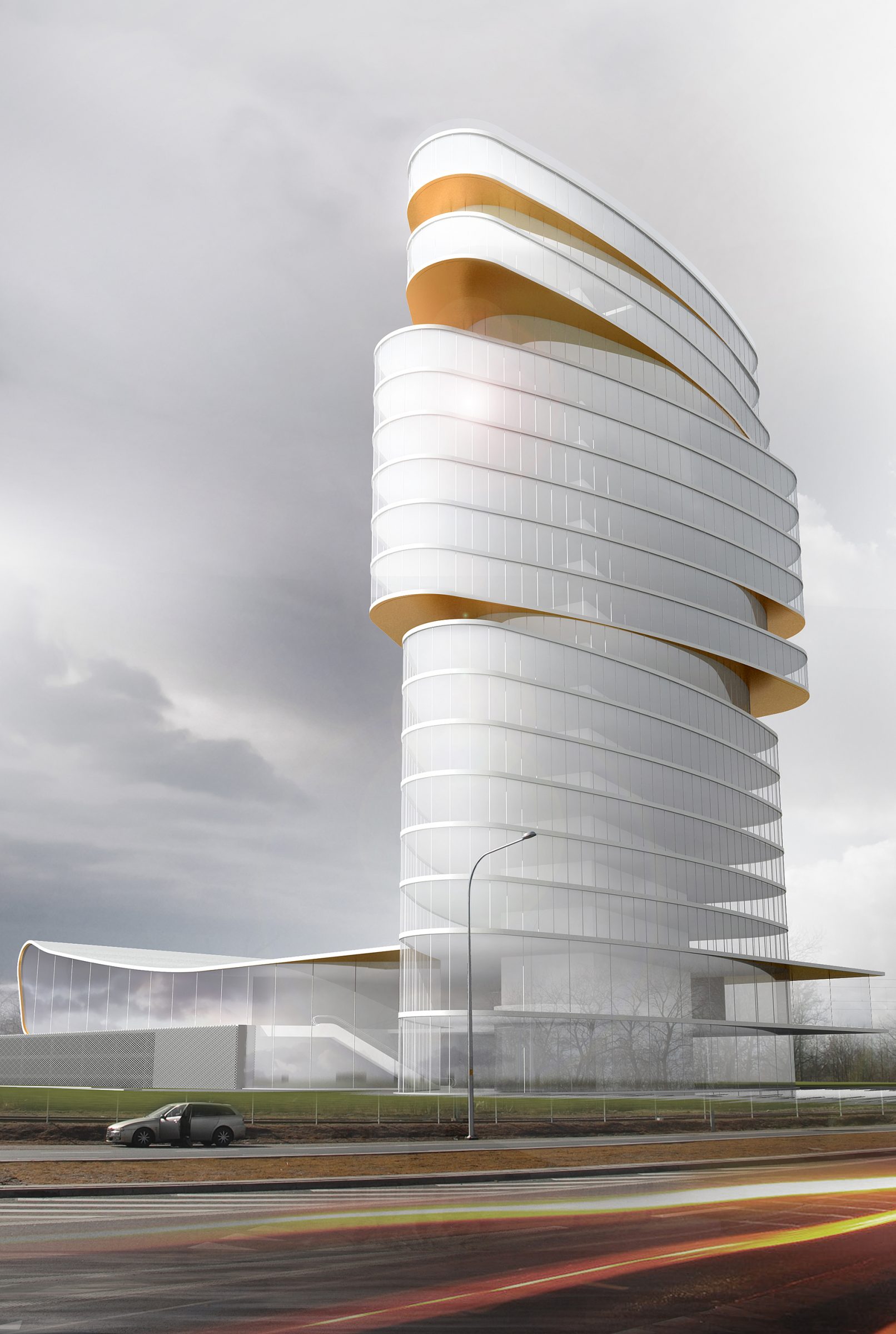 Budynek biurowy przy ul. Kosmonautów we Wrocławiu