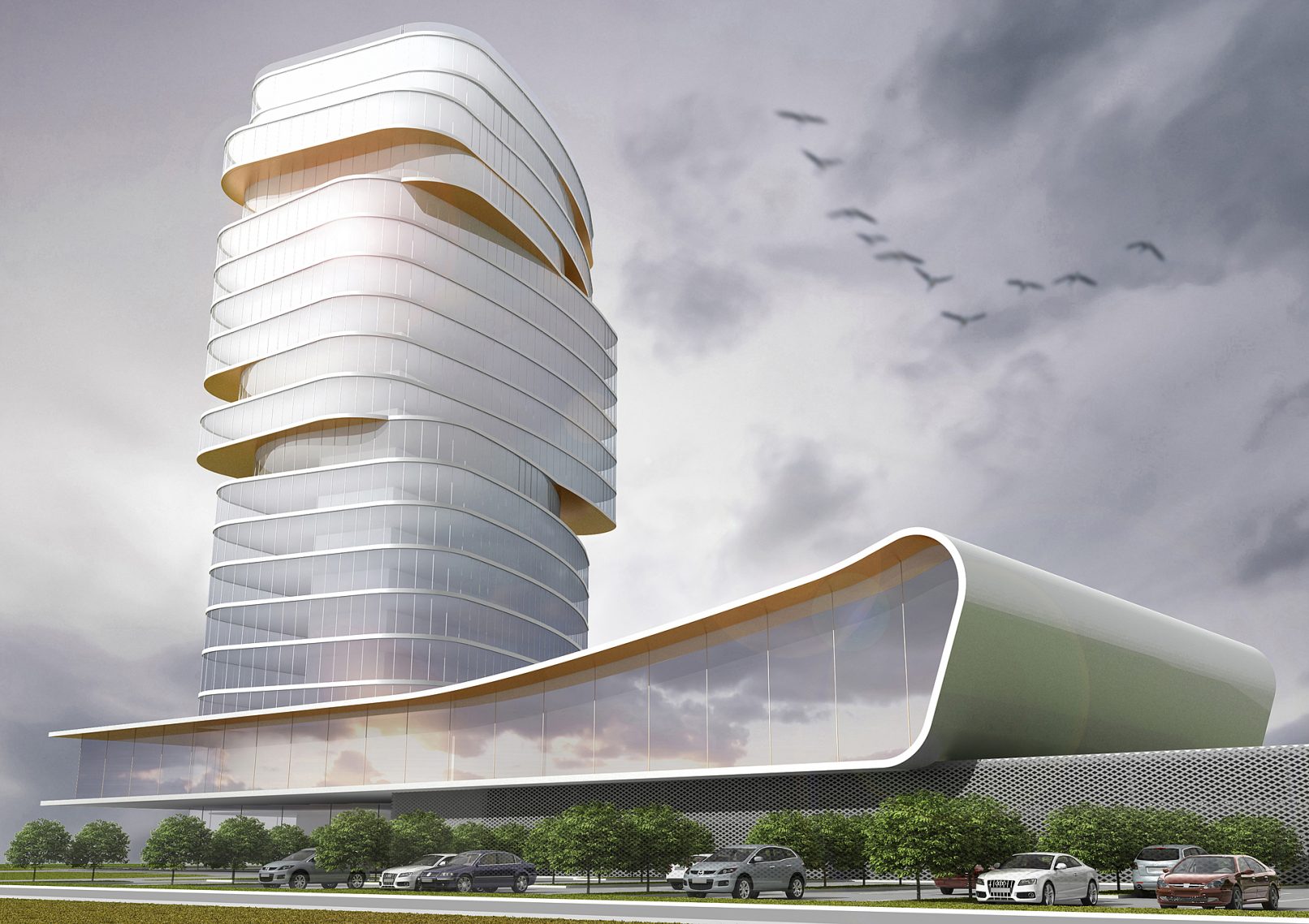 Budynek biurowy przy ul. Kosmonautów we Wrocławiu