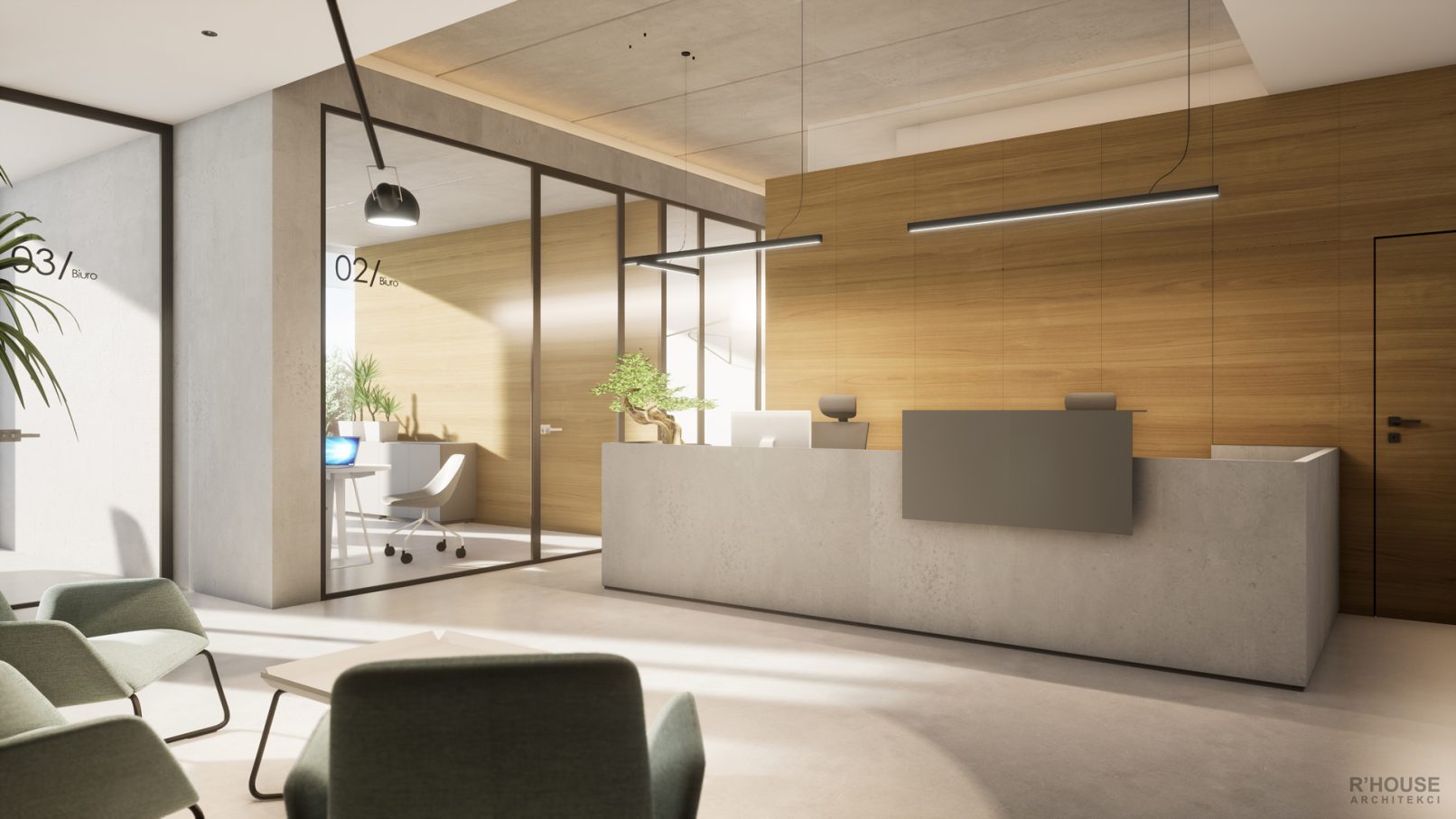 Projekt biura w biurowcu CORPO we Wrocławiu