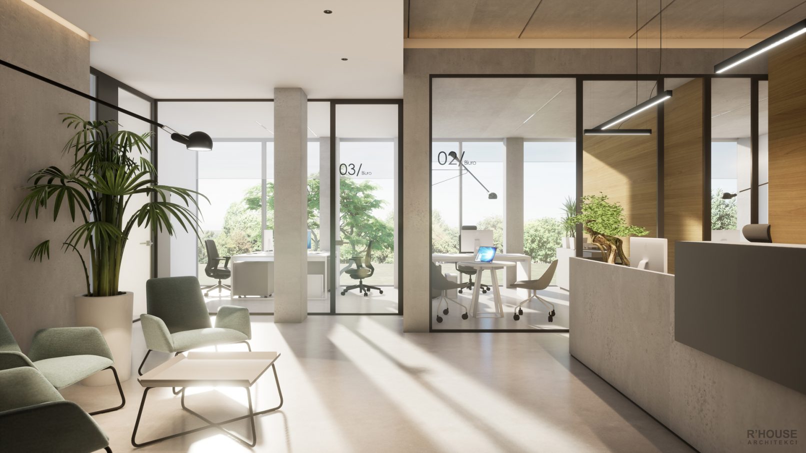 Projekt biura w biurowcu CORPO we Wrocławiu