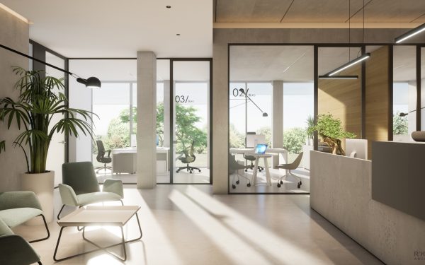 Projekt biura w biurowcu CORPO we Wrocławiu