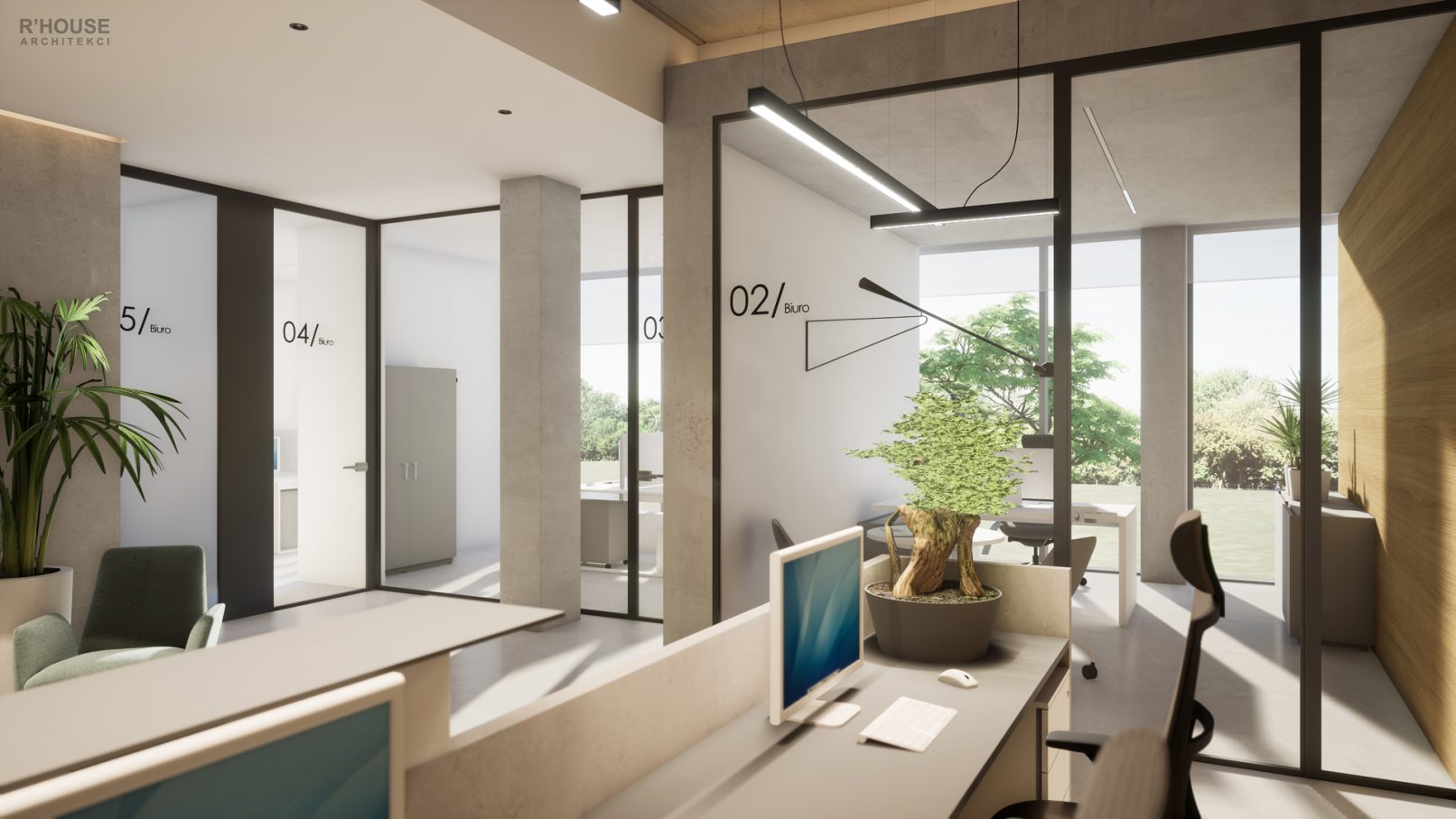 Projekt biura w biurowcu CORPO we Wrocławiu