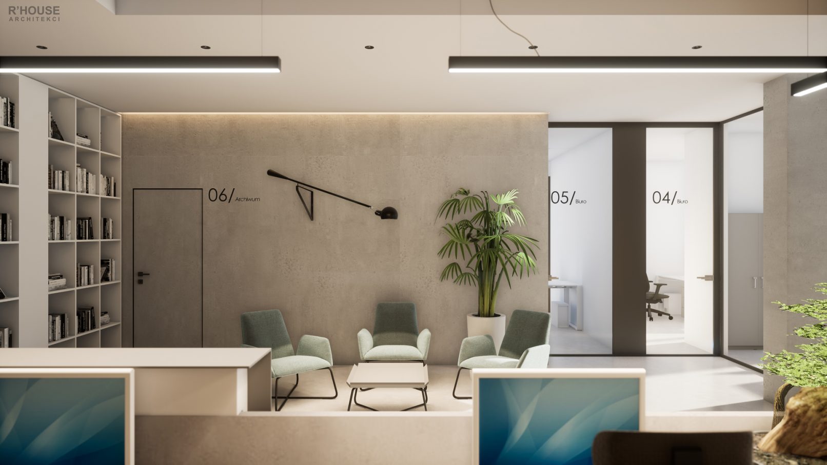 Projekt biura w biurowcu CORPO we Wrocławiu