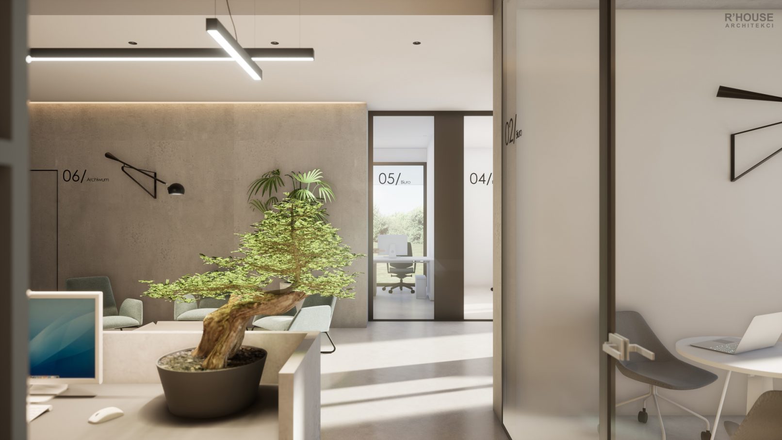 Projekt biura w biurowcu CORPO we Wrocławiu