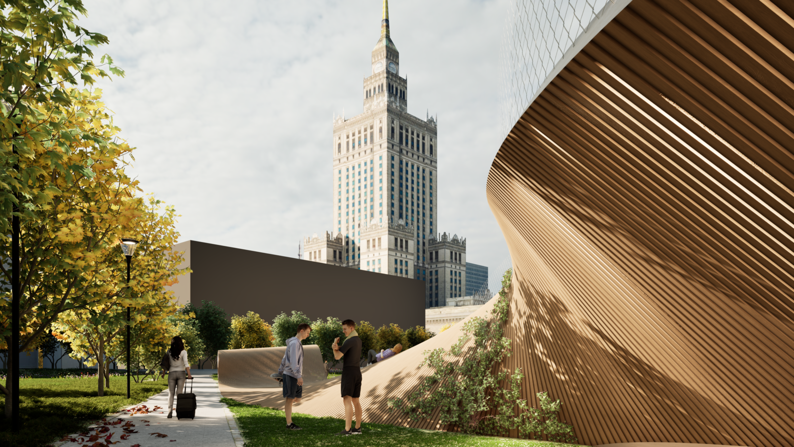 Otwarcie widokowe na Pałac Kultury i Nauki